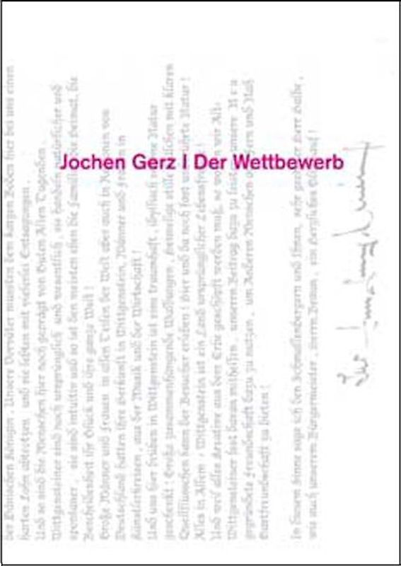 Jochen Gerz. Der Wettbewerb