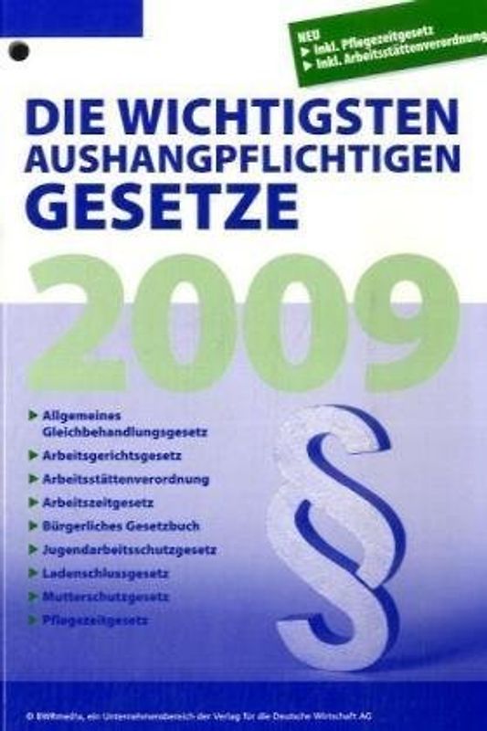 Die wichtigsten aushangpflichtigen Gesetze