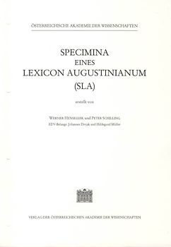 Specimina eines Lexicon Augustinianum (SLA). Erstellt auf den Grundlagen... / Specimina eines Lexicon Augustinianum (SLA), Lieferung 15