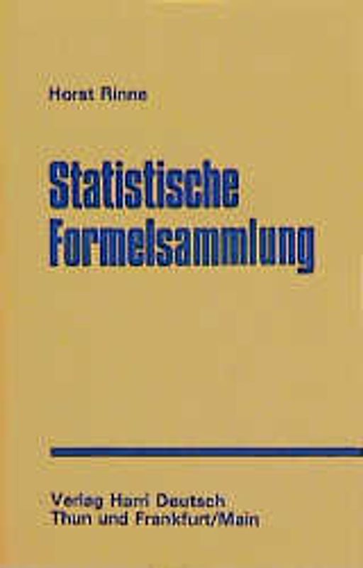 Statistische Formelsammlung