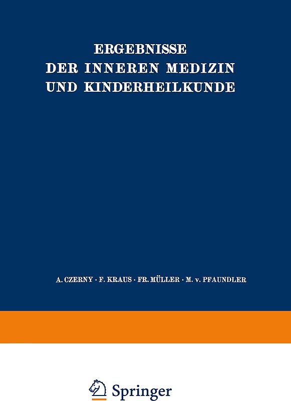 Ergebnisse der Inneren Medizin und Kinderheilkunde