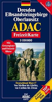 ADAC Freizeitkarte Dresden, Elbsandsteingebirge, Oberlausitz