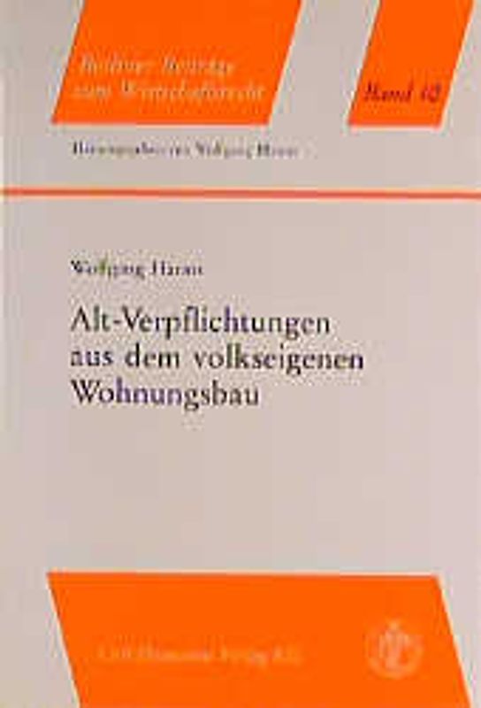 Alt-Verpflichtungen aus dem volkseigenen Wohnungsbau