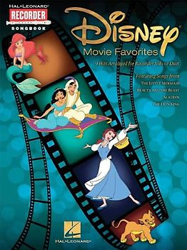 Disney Movie Favorites: 9 Hits Arranged for Recorder Solo or Duet (Hal Leonard Recorder Songbook)