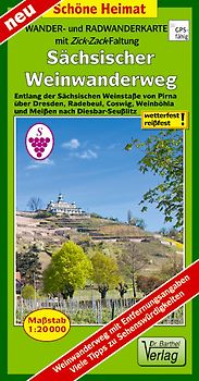 Wander- und Radwanderkarte Sächsischer Weinwanderweg