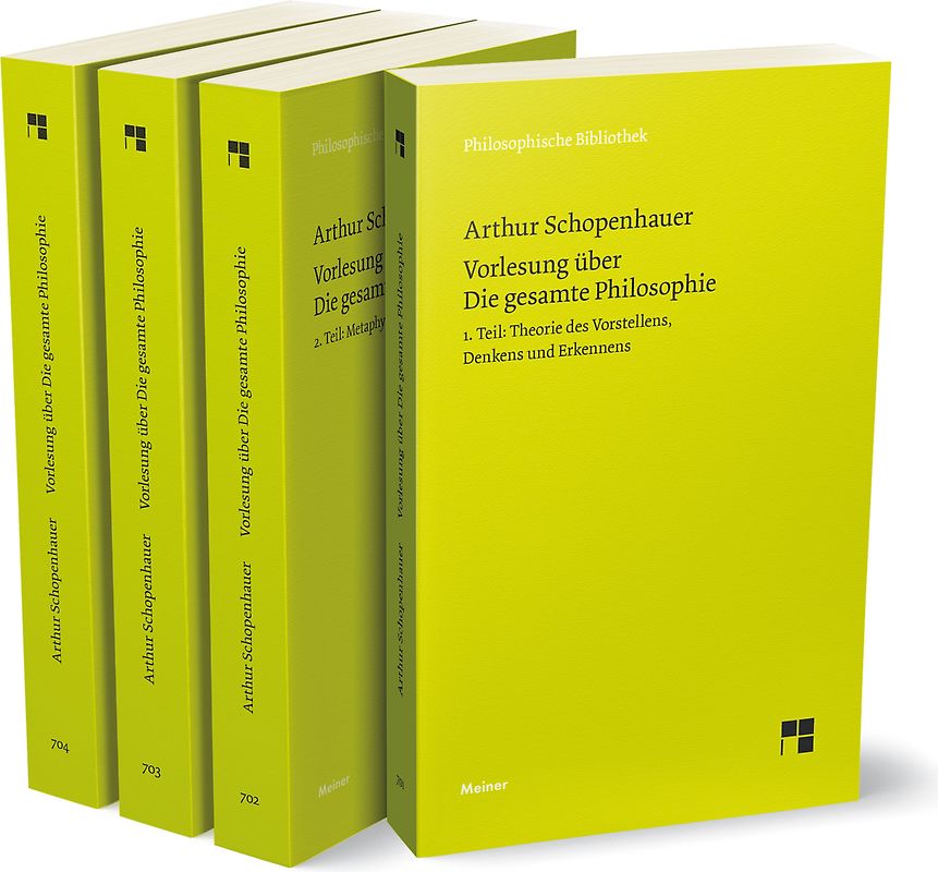 Vorlesung über Die gesamte Philosophie oder die Lehre vom Wesen der Welt und dem menschlichen Geiste, Bde. 1-4 (Set)