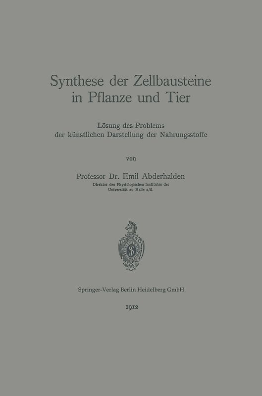 Synthese der Zellbausteine in Pflanze und Tier