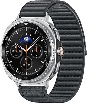 Samsung Galaxy Watch8 Classic 46 mm Boîtier aluminium noir sur Confort M/L graphite [Wi-Fi + 4G]