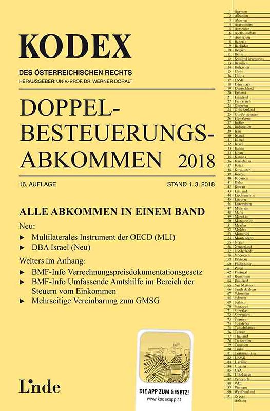 KODEX Doppelbesteuerungsabkommen 2018