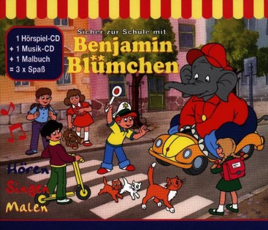Benjamin Blümchen - Benjamin Blümchen - Sicher zur Schule (mit Malbuch)