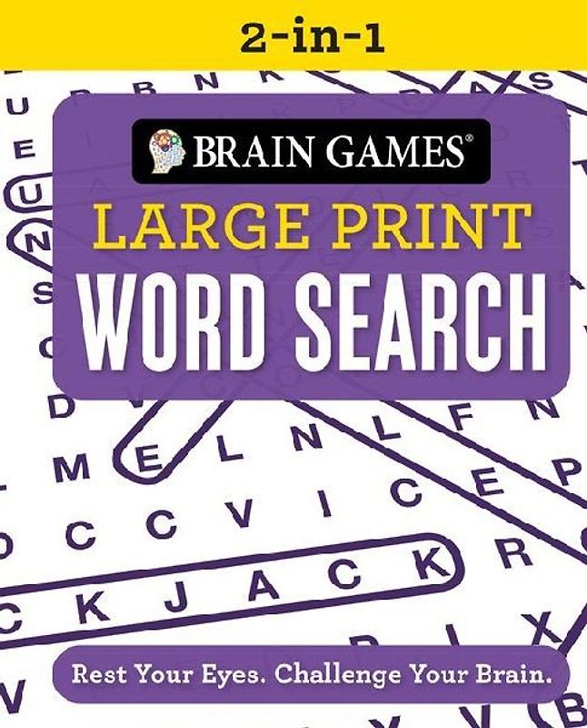Brain Games 2-In-1 - Large Print Word Search