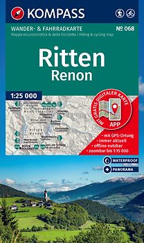 KOMPASS Wanderkarte 068 Ritten / Renon 1:25.000