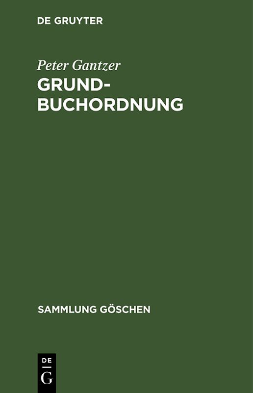 SG6003 GANTZER:GRUNDBUCHORDNUNG