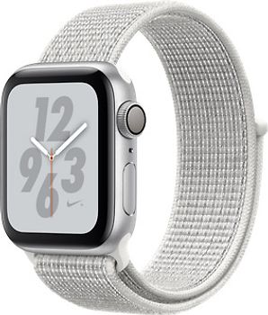 Apple Watch Nike+ Series 4 40 mm Boîtier en aluminium argent avec Boucle Sport Nike Blanc polaire [Wifi]