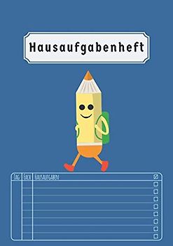 Hausaufgabenheft: Grundschule 2020 2021 | Din A4 | 50 Blatt | Aufgabenheft A4 | Für Kinder | Blau