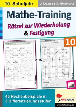 Mathe-Training zur Wiederholung und Festigung / Klasse 10