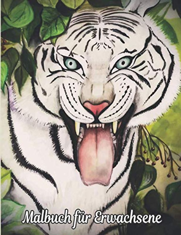 Malbuch für Erwachsene: Einseitig 100 Tiere Designs Erwachsenen Malbuch mit Löwen, Drachen, Schmetterlingen, Elefanten, Eulen, Pferden, Hunden, ... Tiermuster Malbuch Erwachsene Entspannung