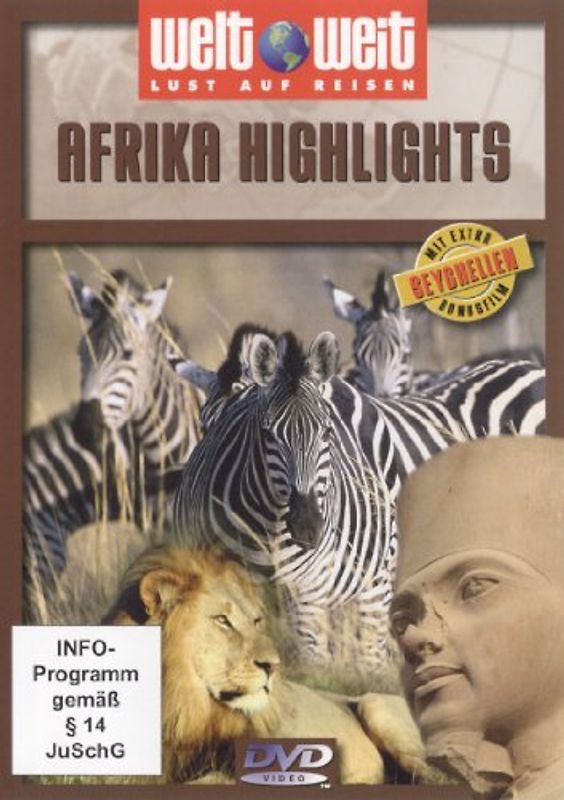 Afrika Highlights mit Bonusfilm Seychellen (Reihe: welt weit) 1 DVD, Gesamtlänge: ca. 69 Minuten DVD