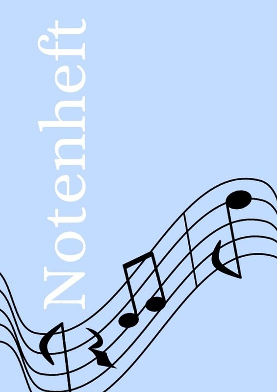 Notenheft: DIN A4 Notenlinienheft | 100 Seiten mit 12 Notenzeilen / Systeme pro Blatt | Papier 90g/m² | Musikheft mit Notenlinien