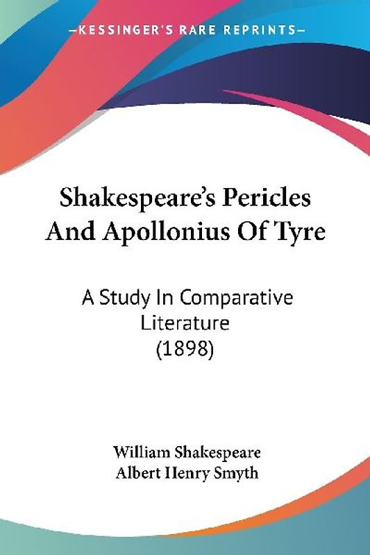 Shakespeare's Pericles And Apollonius Of Tyre
