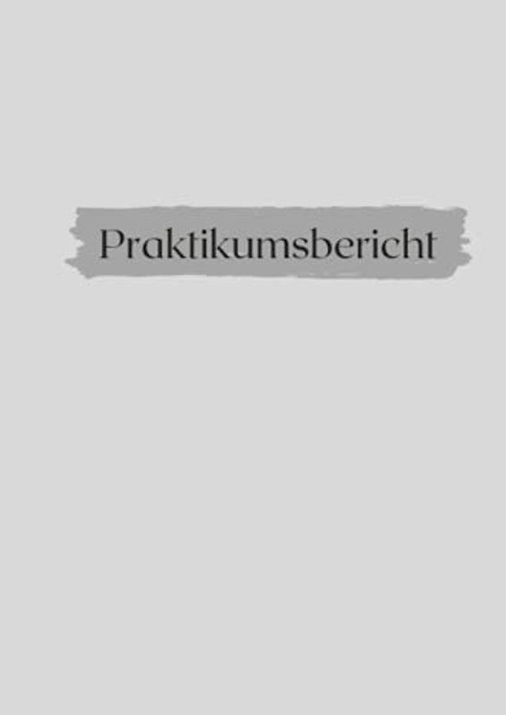 Praktikumsbericht: Notizen für Praktikum - ideal für duales Studium - GRAU - Berichtsheft