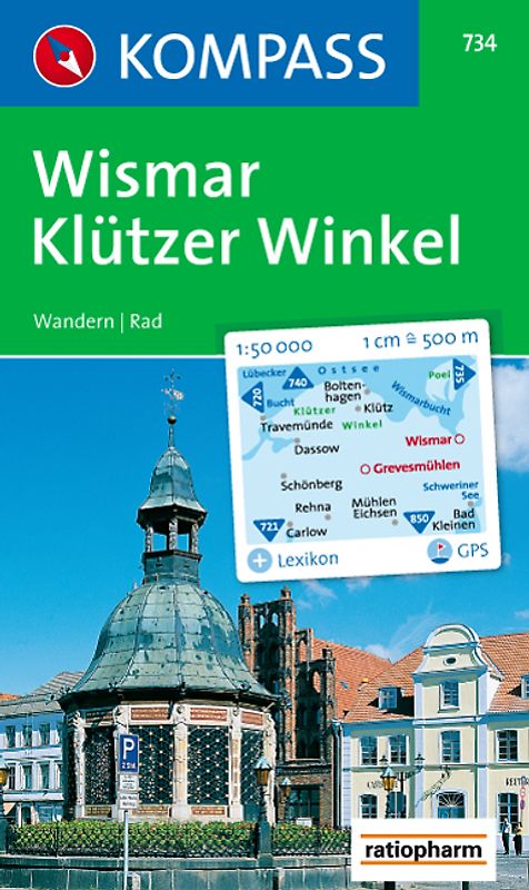 Wismar - Klützer Winkel. Wanderkarte mit Kurzführer und Radwegen. GPS-geeignet. 1:50000