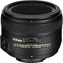 Nikon AF-S NIKKOR 50 mm F1.4 G 58 mm Objectif (adapté à Nikon F) noir