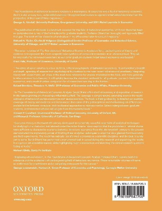 Foundations of Behavioral Economic Analysis