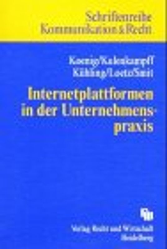 Internetplattformen in der Unternehmenspraxis