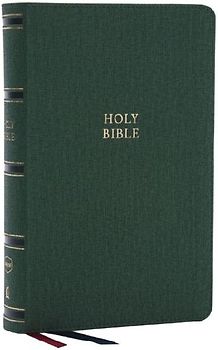 NKJV, Single-Column Reference Bible, Verse-by-verse, Green Leathersoft, Red Letter, Comfort Print