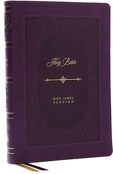 KJV Holy Bible: Giant Print Thinline Bible, Purple Leathersoft, Red Letter, Comfort Print (Thumb Indexed): King James Version (Vintage Series)