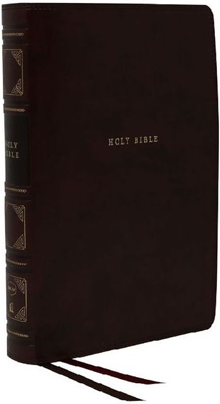 Nkjv, Reference Bible, Classic Verse-By-Verse, Center-Column, Leathersoft, Black, Red Letter Edition, Comfort Print