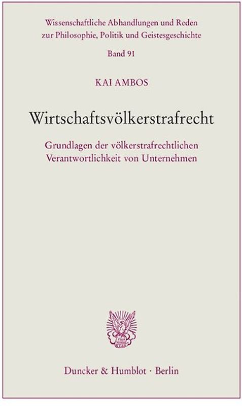 Wirtschaftsvölkerstrafrecht.