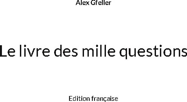 Le livre des mille questions