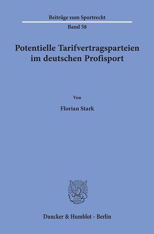 Potentielle Tarifvertragsparteien im deutschen Profisport.