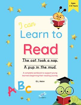 I Can Learn to Read Activity Workbook: Fun, Educational Phonics and Reading Activities and Puzzles for Young Children