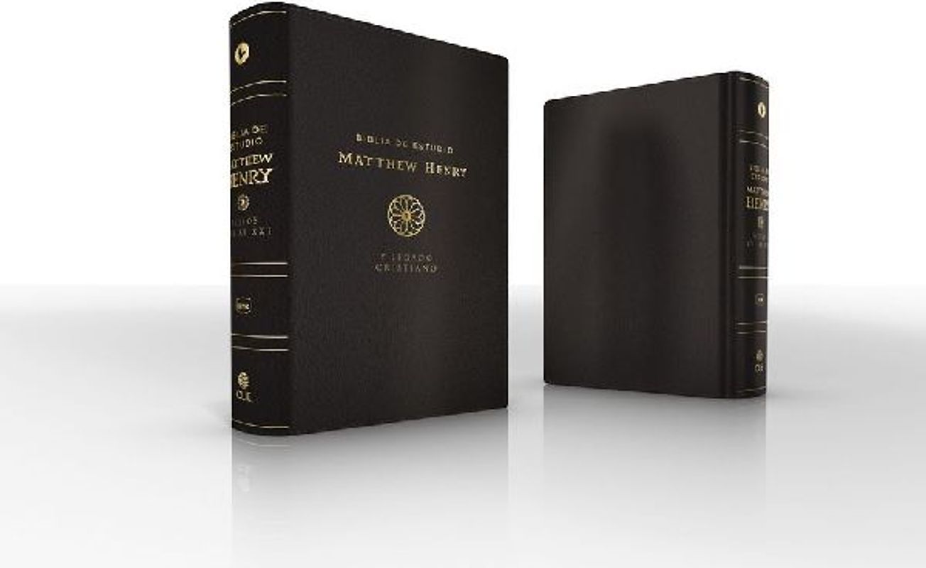 Rvr, Biblia de Estudio Matthew Henry Y Legado Cristiano, Leathersoft, Negro, Interior a DOS Colores, Comfort Print