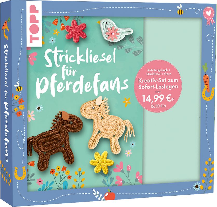 Kreativ-Set Strickliesel für Pferdefans