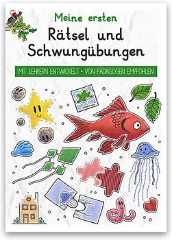 Meine ersten Rätsel und Schwungübungen. Lernheft in DINA 5, auf 120g/m² Zeichenkarton