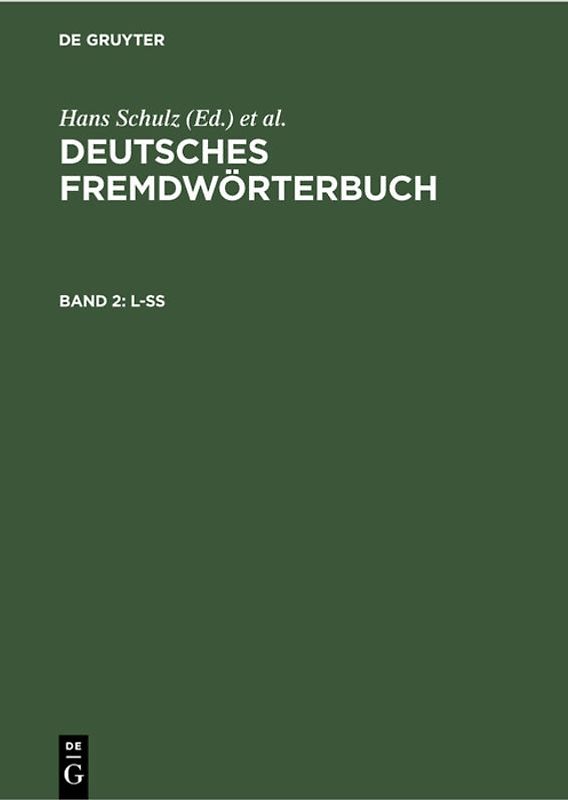 Deutsches Fremdwörterbuch / L-ß