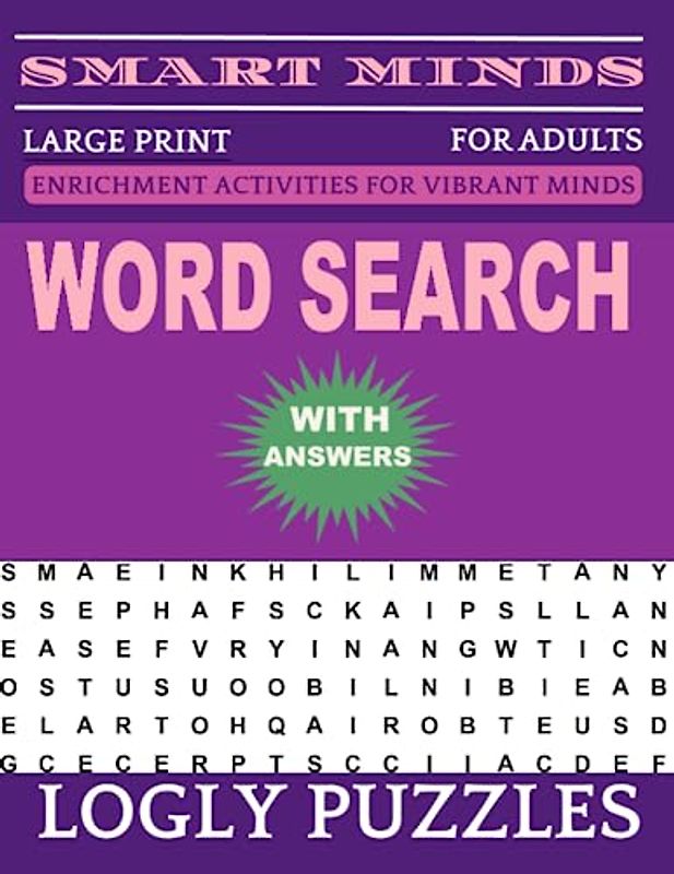 Word Search Book Large Print for Adults: 2400+ words New Fun and Relaxing Puzzles Book for Adults & Seniors with Answers Key