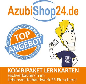 Kombi-Paket Lernkarten Fachverkäufer im Lebensmittelhandwerk FR Fleischerei Lernkarten