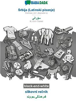Srbija (Latinski pisanje) - Kurdish Sorani (in arabic script), slikovni re¿nik, BW
