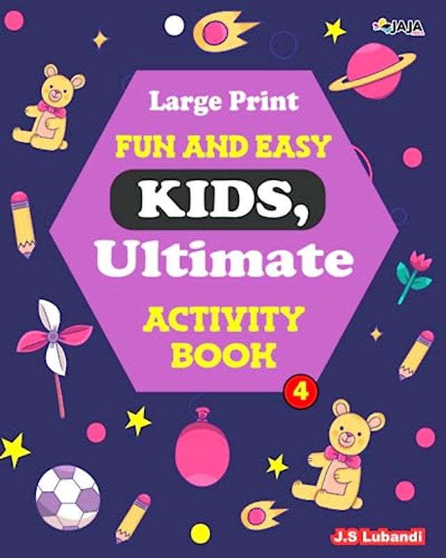 Large Print Fun and Easy Kids Ultimate Activity Book: Vol.4; 5 in 1 Activity book with word search, maze, coloring pages, Sudoku and vocabulary puzzles for kids