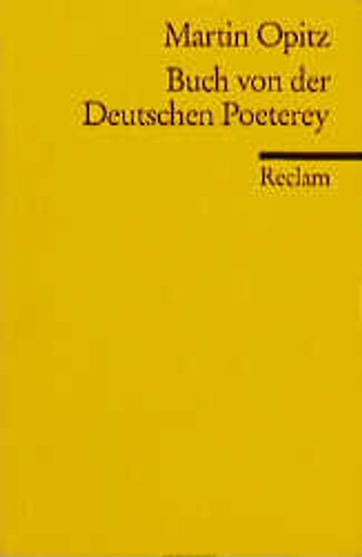 Buch von der Deutschen Poeterey (1624)