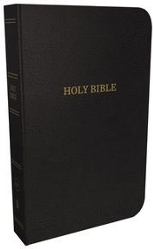 KJV, Thinline Reference Bible, Bonded Leather, Black, Indexed, Red Letter Edition