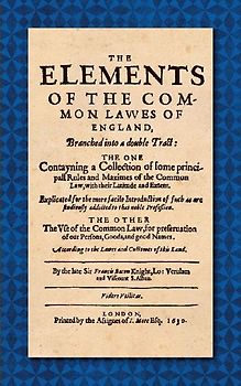 The Elements of the Common Laws of England (1630)
