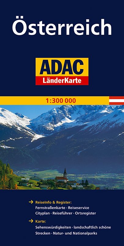 ADAC LänderKarte Österreich 1:300 000