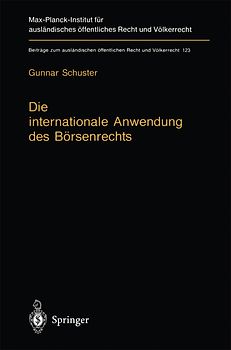 Die internationale Anwendung des Börsenrechts