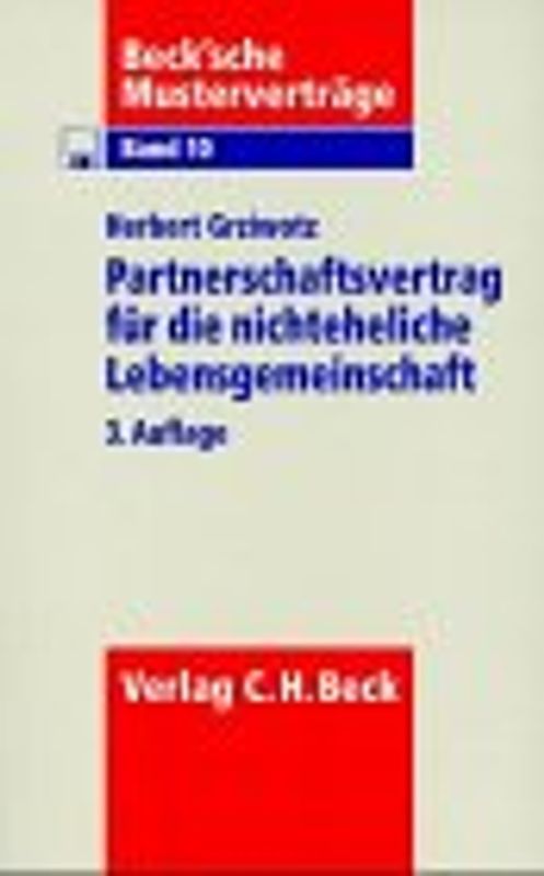 Partnerschaftsvertrag für die nichteheliche Lebensgemeinschaft